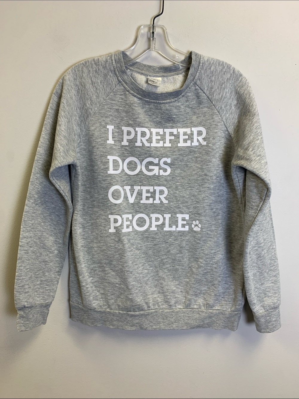 Freeze Gray "I Prefer Dogs Over People" Crewneck Sweatshirt